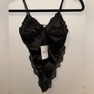 Forever 21 Black Lace Lingerie Bodysuit with Adjustable Straps